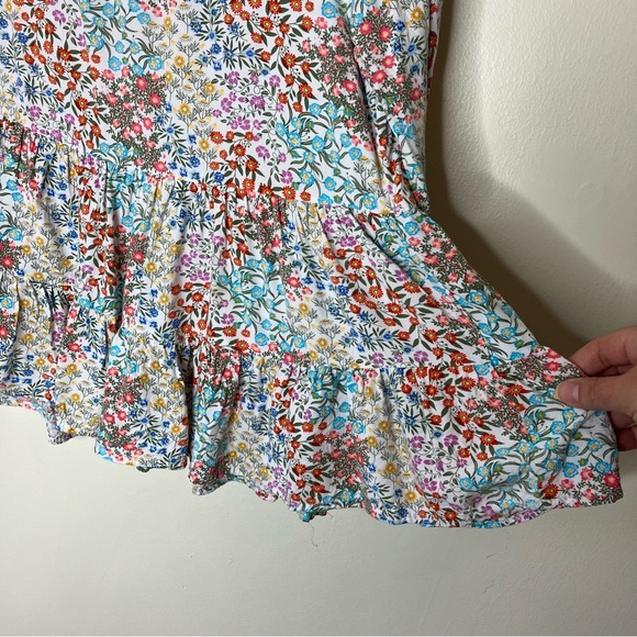 Jane and Delancey floral cottagecore tiered long sleeve top S - Picture 5 of 8